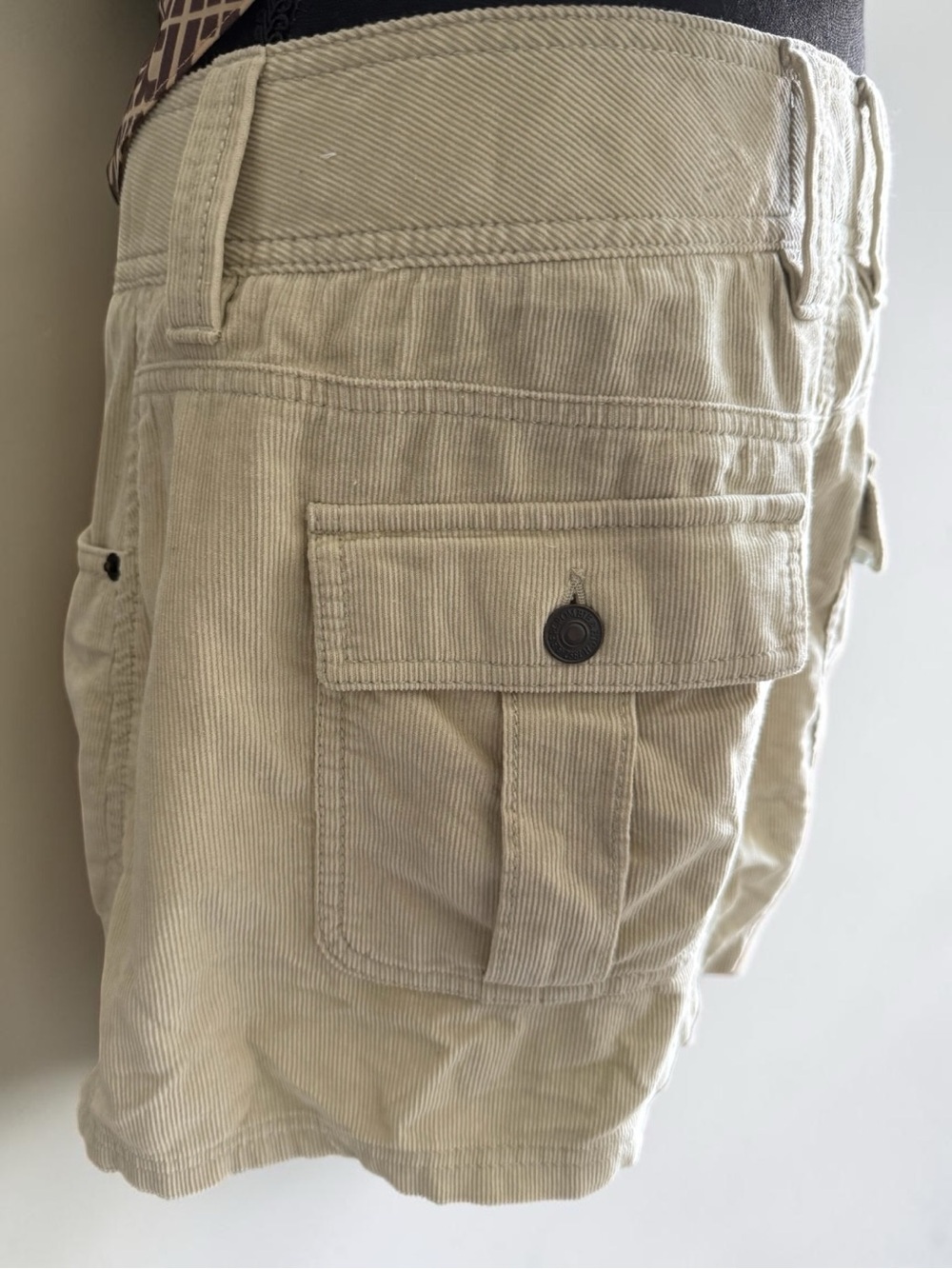 Abercrombie & Fitch Neutral Beige Corduroy Mini Skirt - Picture 9 of 15